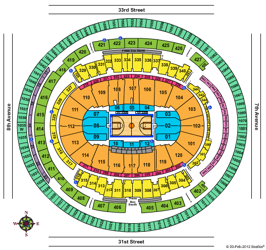 Msg Seating Charts Concerts