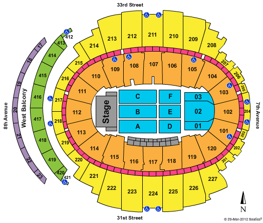 Andrea Bocelli Msg Seating Chart