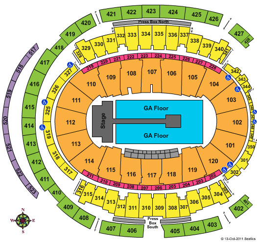 Madison Square Garden Foo Fighters Seating Chart