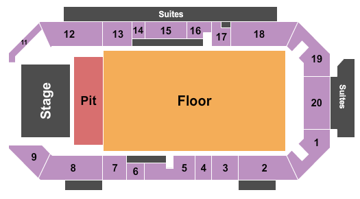 M&T Bank Center Endstage Pit Seating Chart