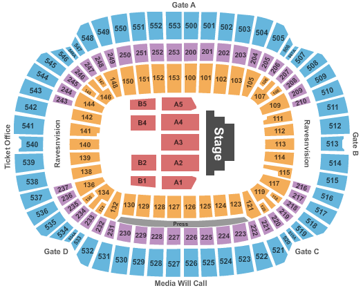 M&T Bank Stadium Billy Joel Seating Chart