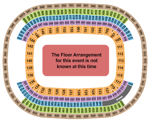 M&T Bank Stadium Generic Floor Seating Chart