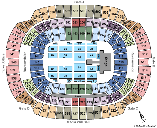 M&T Bank Stadium Jay Z & Beyonce Seating Chart