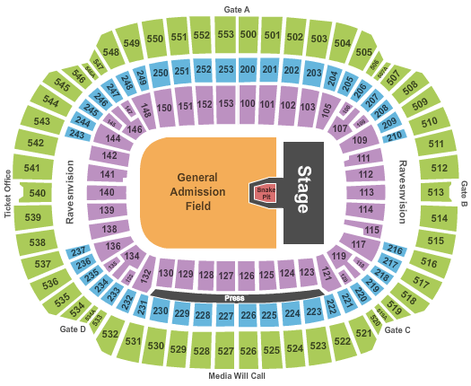 M&T Bank Stadium Metallica Seating Chart