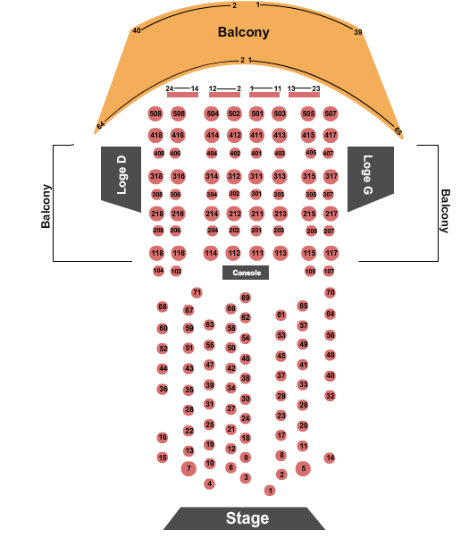 MTelus Endstage Tables Seating Chart