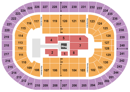 MVP Arena All Elite Wrestling Seating Chart