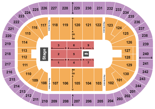MVP Arena Seating Chart