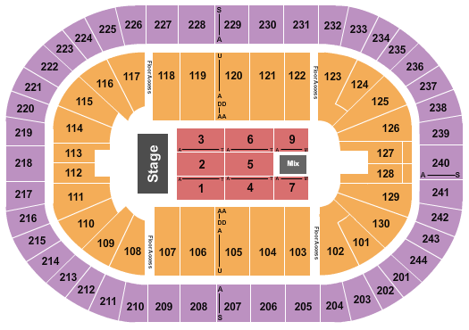 MVP Arena Endstage 4 Seating Chart