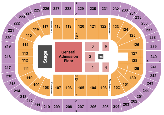 MVP Arena My Chemical Romance Seating Chart