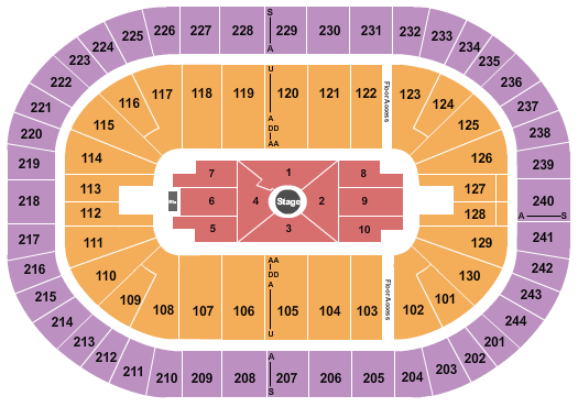 MVP Arena Seating Chart