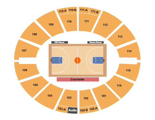 Mabee Center Basketball 2 Seating Chart