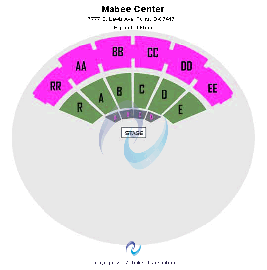 Mabee Center Expo Floor Seating Chart