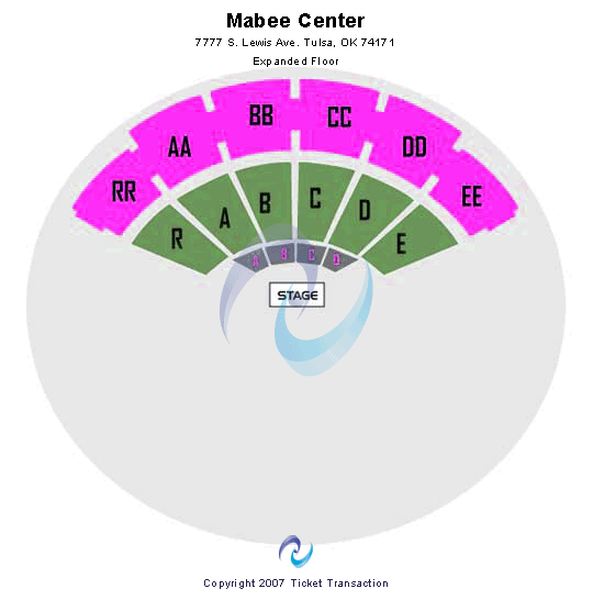 Mabee Center - OK Expo Floor Seating Chart