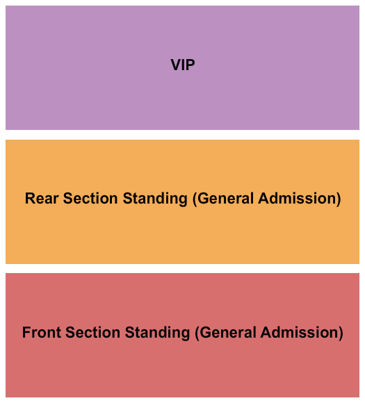 MacEwan Hall Front & Rear Standing/VIP Seating Chart