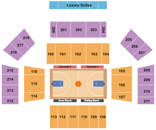 Mack Sports and Exhibition Complex Basketball Seating Chart