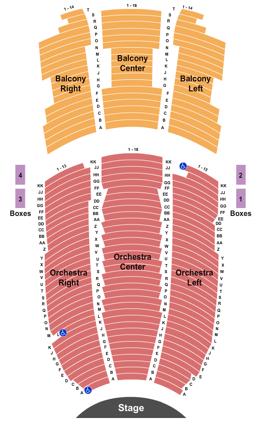 Macky Auditorium Concert Hall Endstage 2 Seating Chart