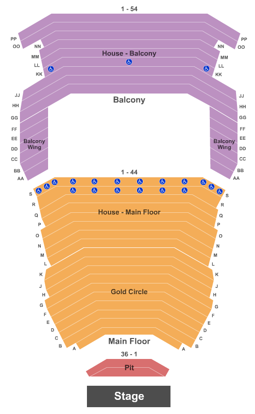 Macomb Center For The Performing Arts Seating Map