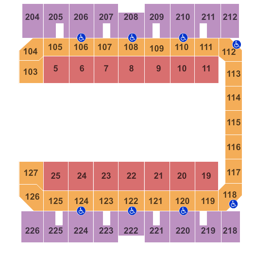 Macon Centreplex - Coliseum Open Floor Seating Chart