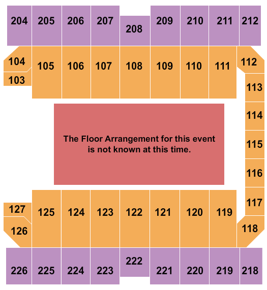 Macon Centreplex - Coliseum Generic Floor Seating Chart