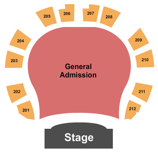Macon City Auditorium Endstage GA Flr 2 Seating Chart