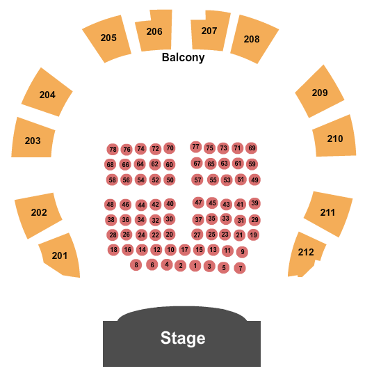 Macon City Auditorium Endstage Tables Seating Chart
