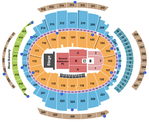 seating chart for Madison Square Garden - Bruce Springsteen - eventticketscenter.com