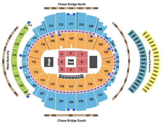Madison Square Garden Center Stage 1 Seating Chart
