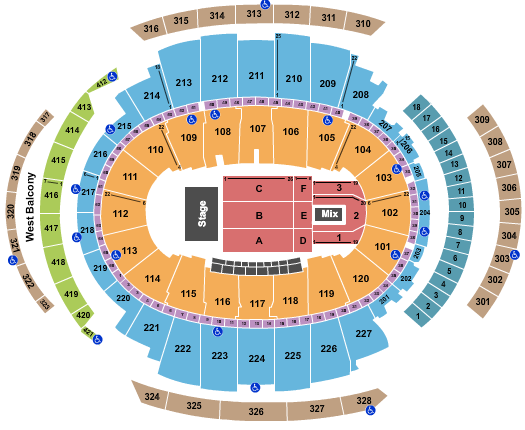 Madison Square Garden Eagles Seating Chart