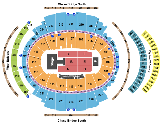 Madison Square Garden Endstage Catwalk Seating Chart