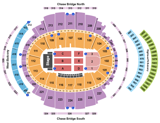 seating chart for Madison Square Garden - Endstage/Concerts - eventticketscenter.com