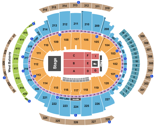 Madison Square Garden Endstage/Concerts 3 Seating Chart