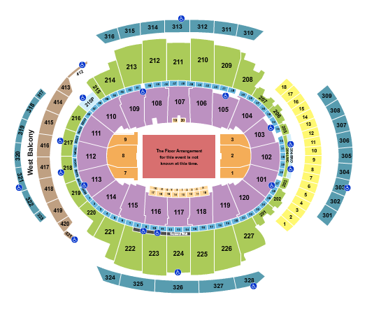 Madison Square Garden Generic Floor Seating Chart