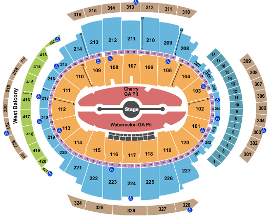 Madison Square Garden Harry styles Seating Chart