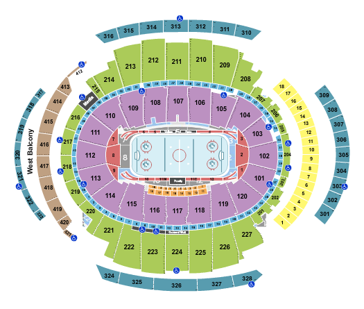 seating chart for Madison Square Garden - Hockey Rows - eventticketscenter.com