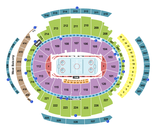 Madison Square Garden Hockey Rows Seating Chart