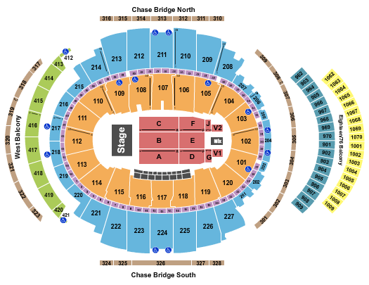 Jonas Brothers seating chart at Madison Square Garden