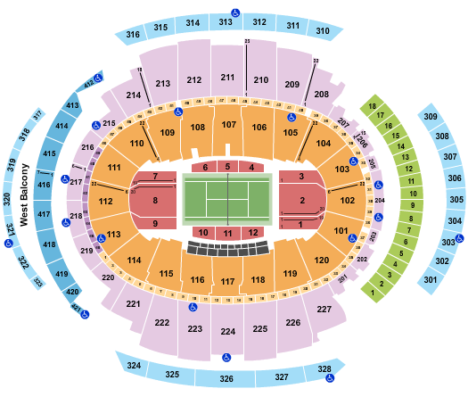 Madison Square Garden Tennis 1 Seating Chart