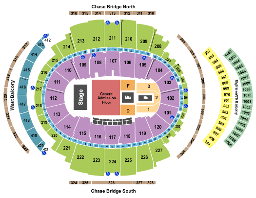 seating chart for Madison Square Garden - The 1975 - eventticketscenter.com