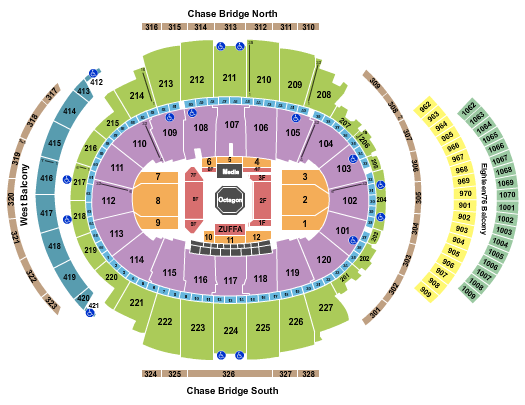 seating chart for Madison Square Garden - UFC-Zuffa - eventticketscenter.com