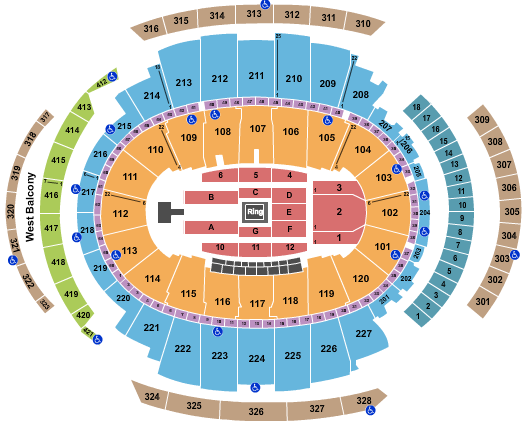 Madison Square Garden WWE-3 Seating Chart