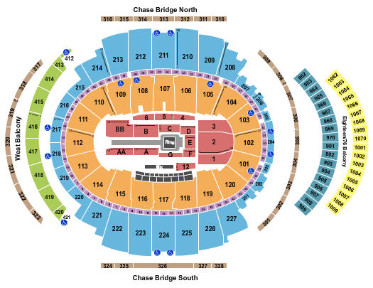 Madison Square Garden WWE - Smackdown Seating Chart