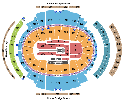 Madison Square Garden WWE - Smackdown Seating Chart