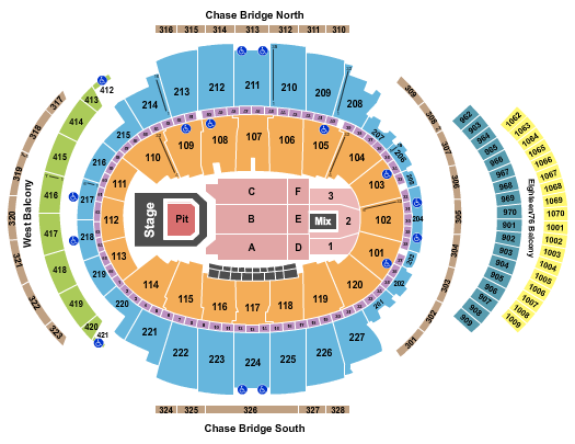 seating chart for Madison Square Garden - Wizkid - eventticketscenter.com
