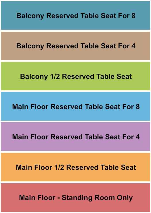 Madlife Stage & Studios Seating Chart
