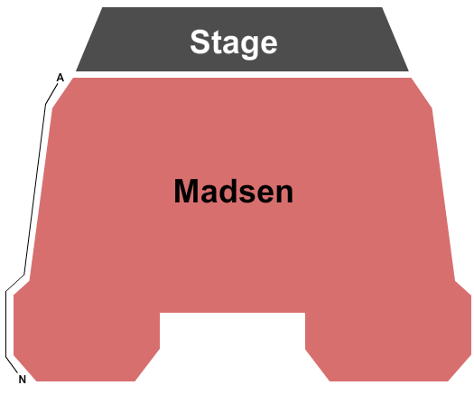 Madsen Recital Hall at Harris Fine Arts Center End Stage Seating Chart