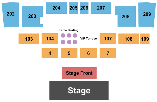 Magic City Casino - Amphitheater Standard Seating Chart