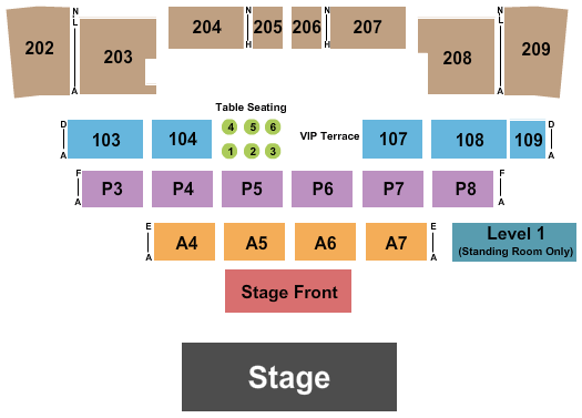 Magic City Casino Stage 305 Seating Chart