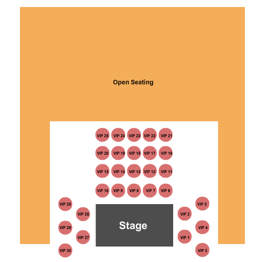 Magic City Casino - Amphitheater Tables Seating Chart