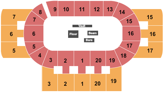 Magness Arena Gymnastics Seating Chart