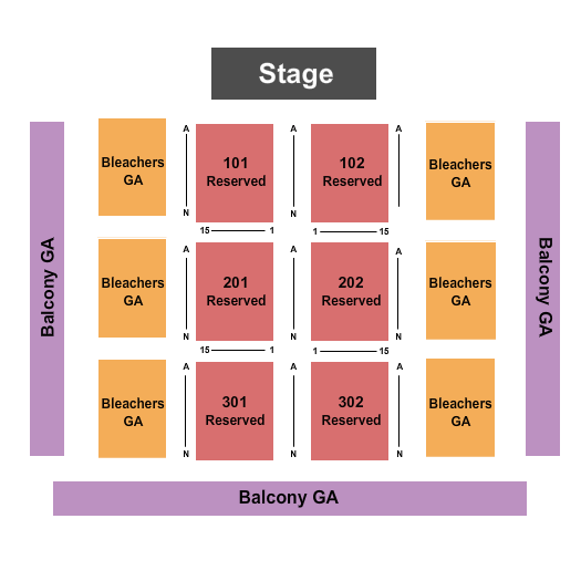 Main Street Armory End Stage Seating Chart